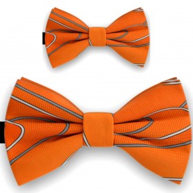 Papioane tată fiu, portocaliu, imprimeuri dungi valuri